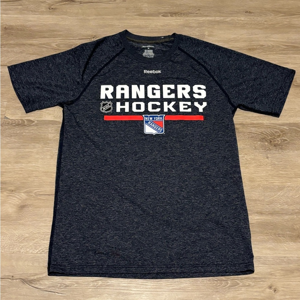 New York Rangers Vintage Reebok Heathered Blue T-Shirt